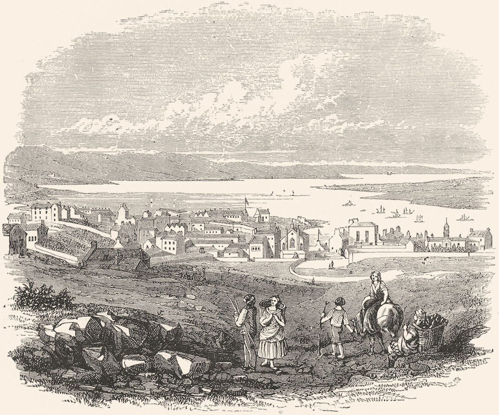 SCOTLAND. Lerwick c1886 old antique vintage print picture